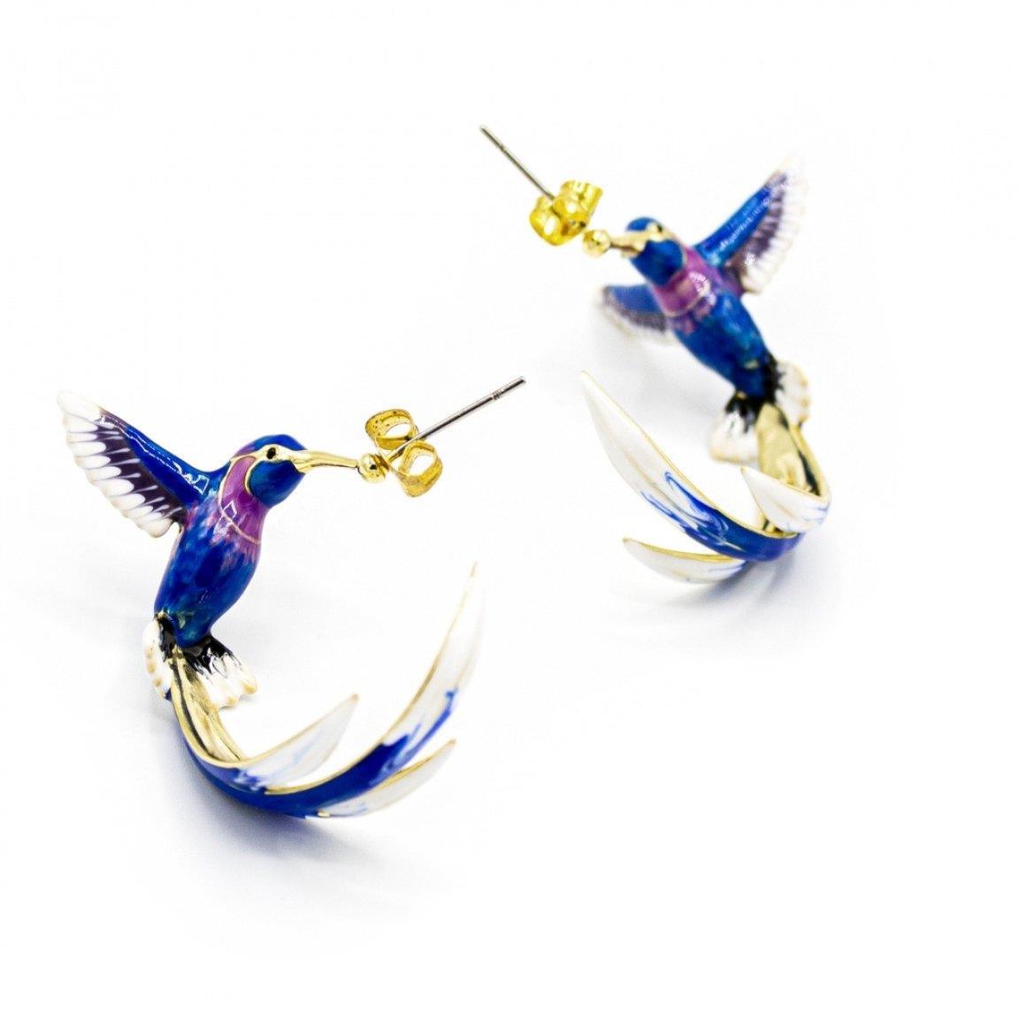 Wholesale Bird drop oil creative earrings